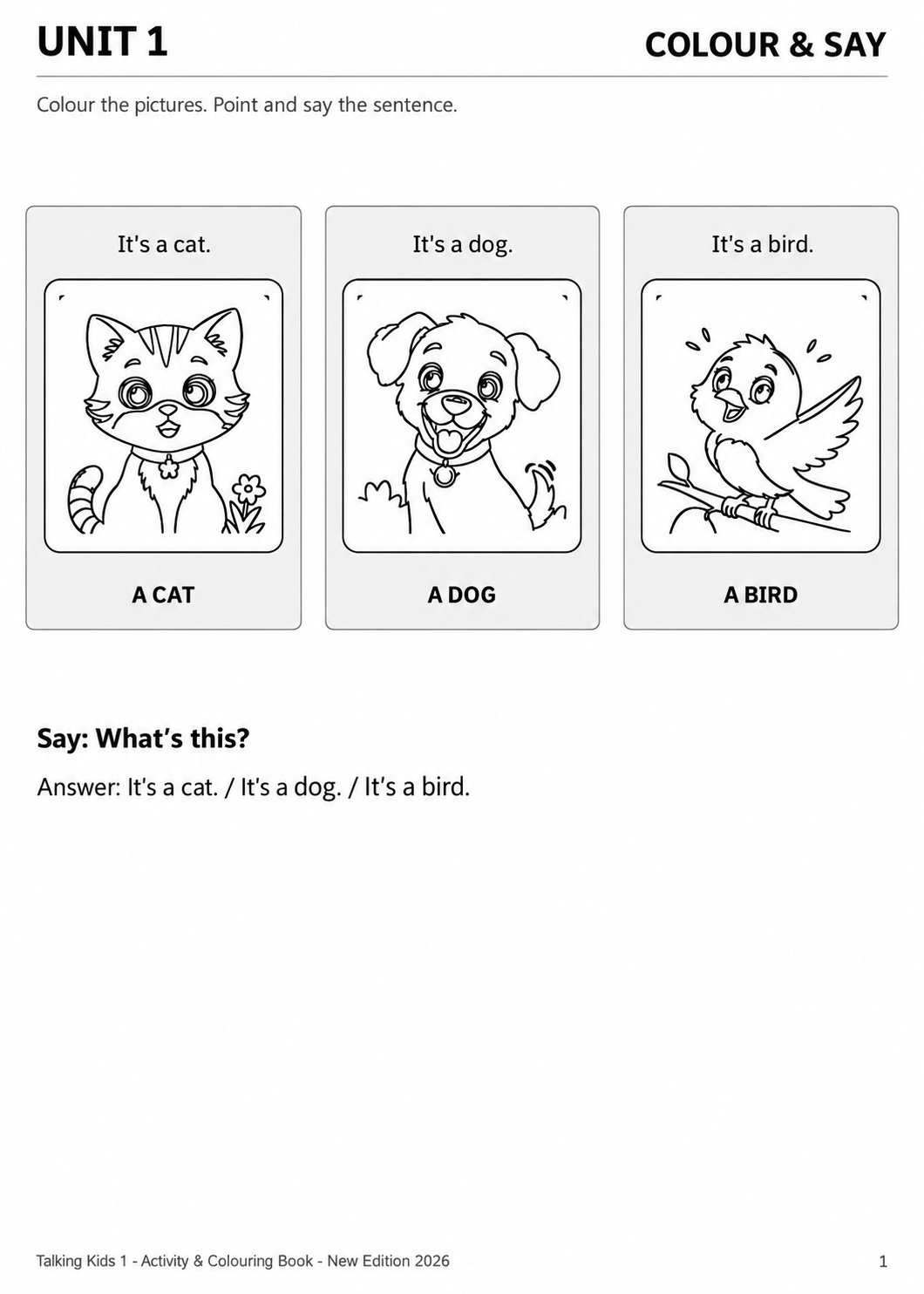 Fragment Talking Kids 1 Activity & Colouring Book